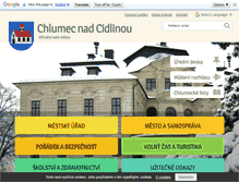 Tablet Screenshot of chlumecnc.cz