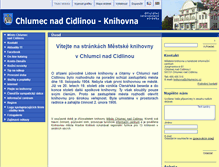 Tablet Screenshot of knihovna.chlumecnc.cz